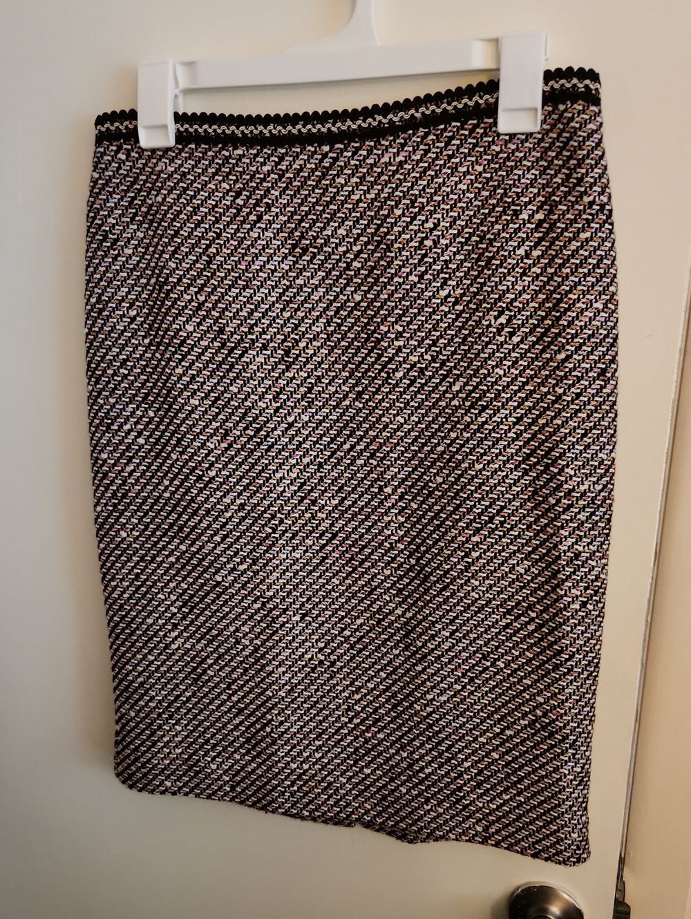 Talbots Black and White Tweed Pencil Skirt Size 4